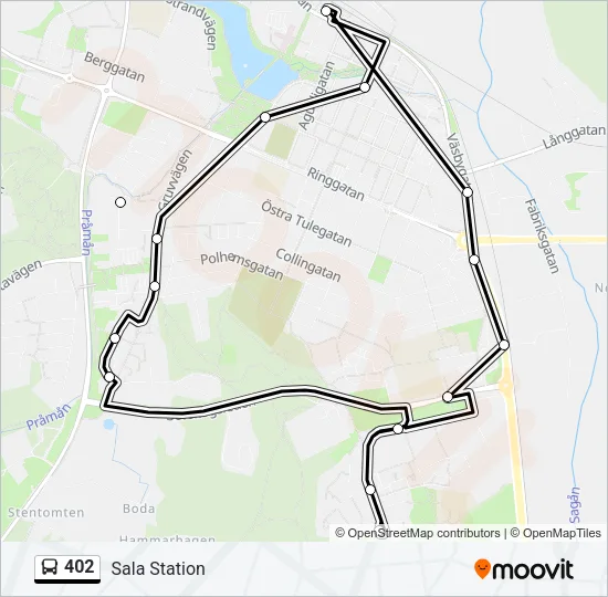 402 Bus Line Map