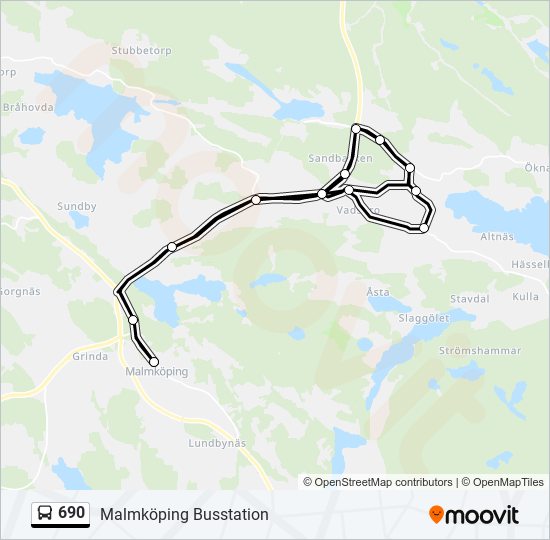 690 bus Line Map