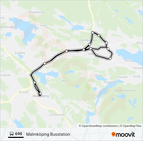 690 Bus Line Map