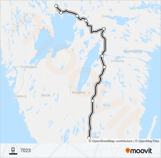 ALVESTA STATION - KIL STATION train Line Map