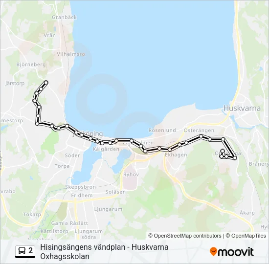 2 Bus Line Map
