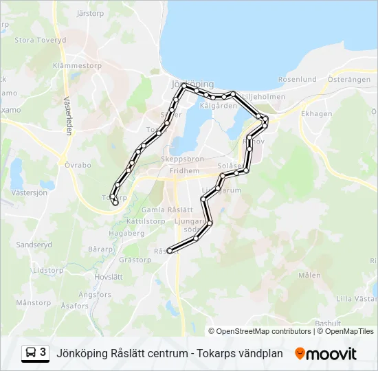 3 Bus Line Map