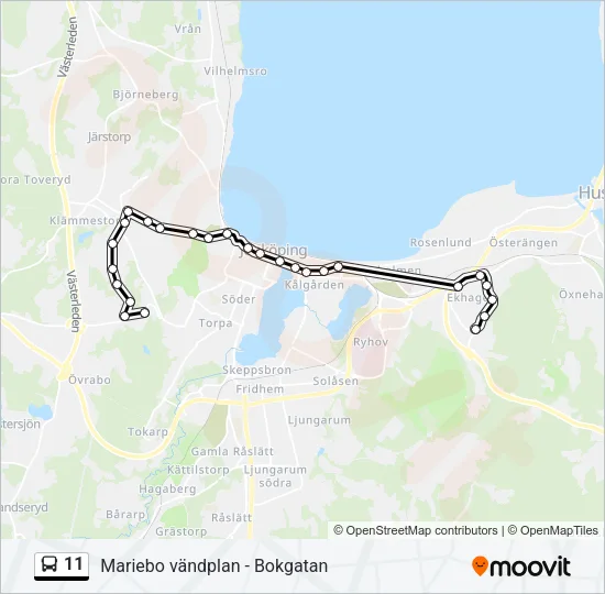 11 Bus Line Map