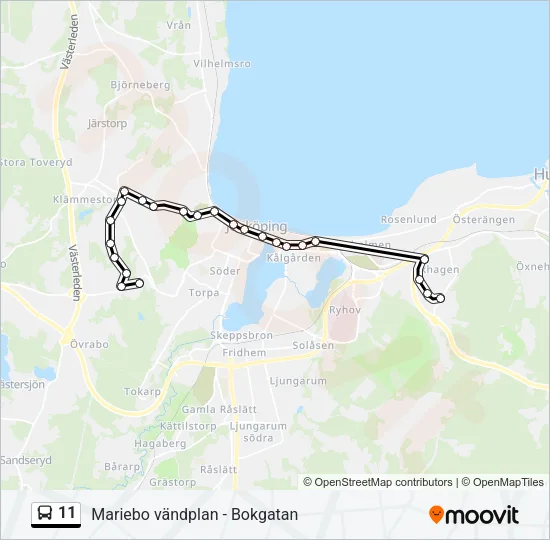 11 Bus Line Map