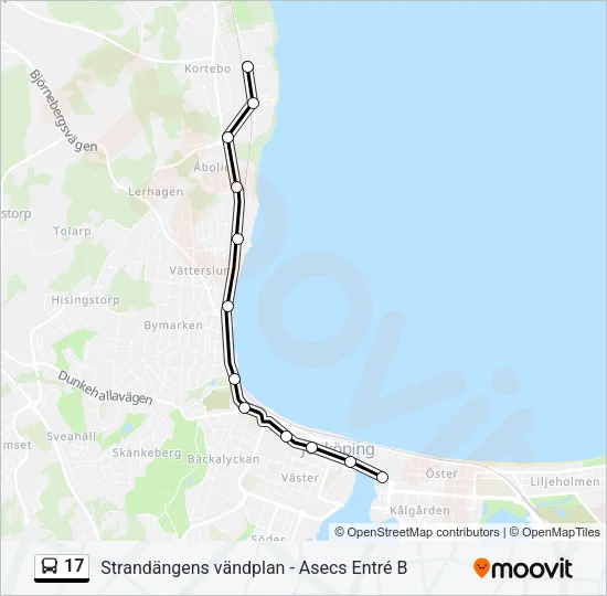17 Bus Line Map