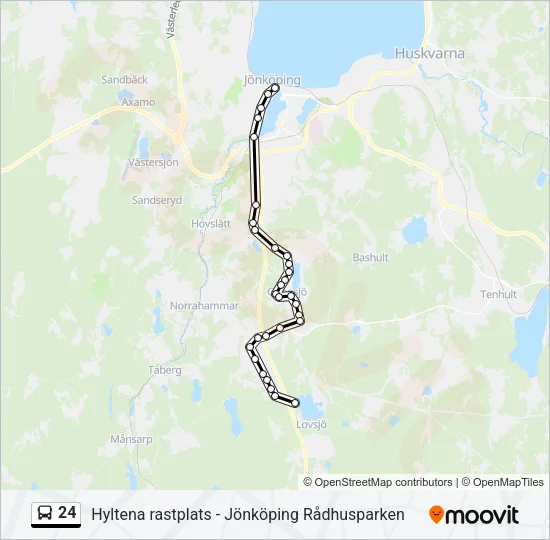 24 Bus Line Map