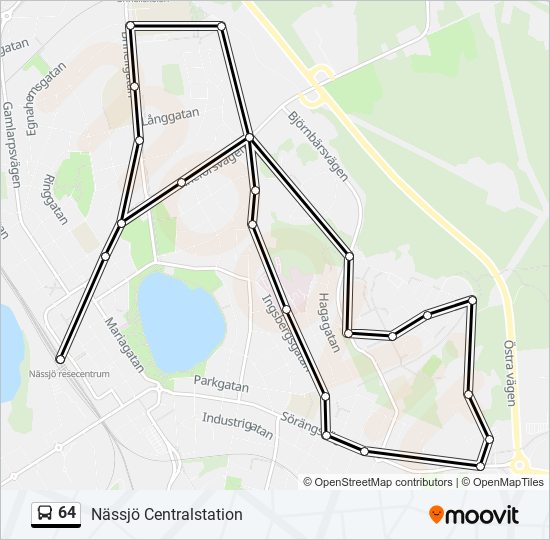 64 Route: Schedules, Stops & Maps - Nässjö Centralstation (Updated)