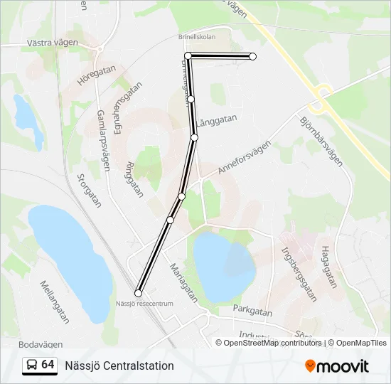 64 Bus Line Map