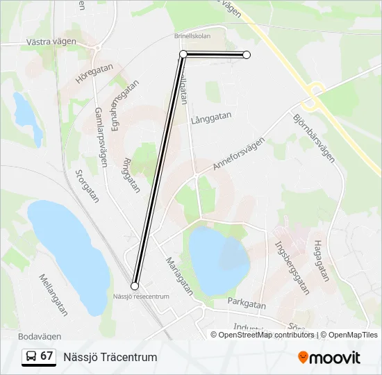 67 Bus Line Map