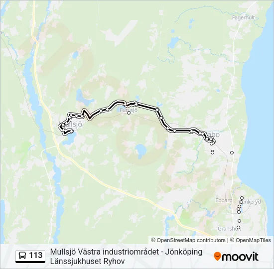 113 Bus Line Map
