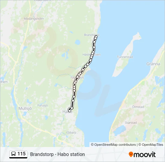 115 Bus Line Map