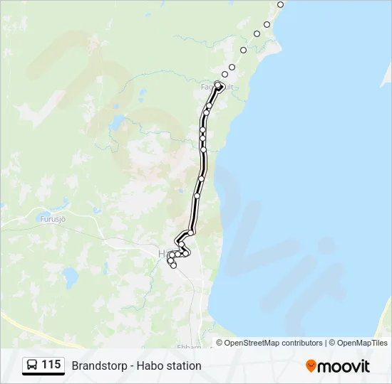 115 Bus Line Map