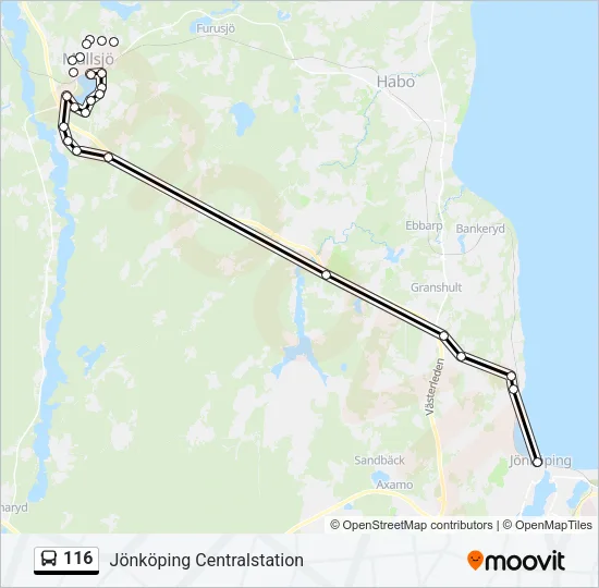 116 Bus Line Map