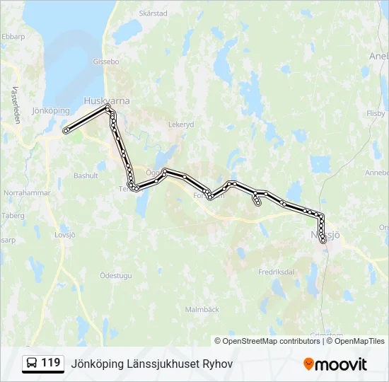 119 Bus Line Map