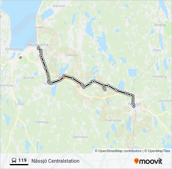 119 Bus Line Map