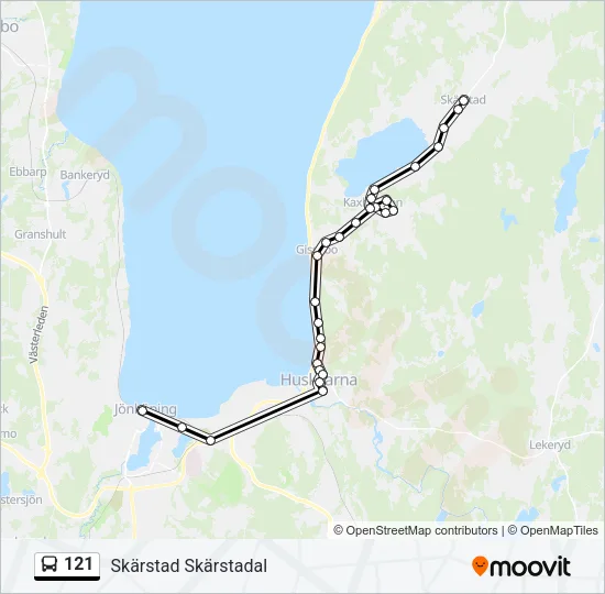 121 Bus Line Map