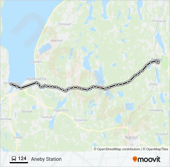 124 Bus Line Map