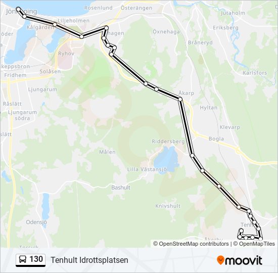 130 Route: Schedules, Stops & Maps - Tenhult Idrottsplatsen (Updated)