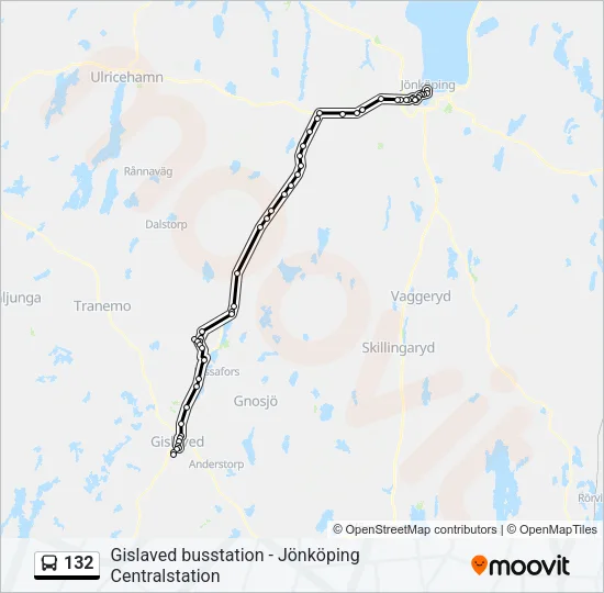 132 Bus Line Map