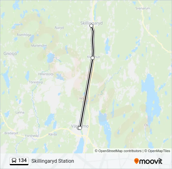 134 Bus Line Map