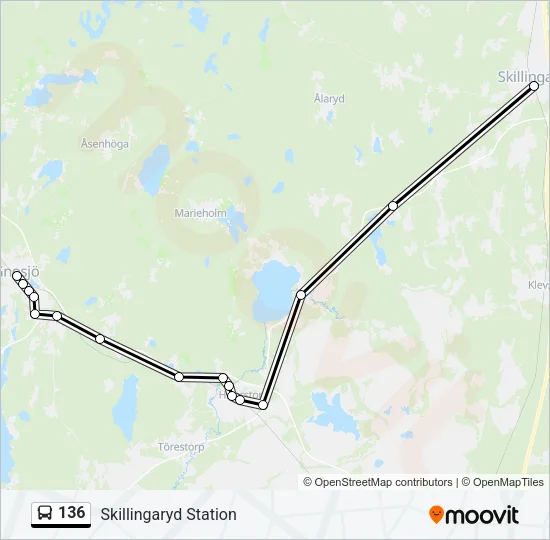 136 Bus Line Map
