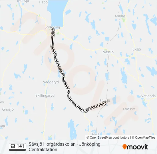 141 Bus Line Map