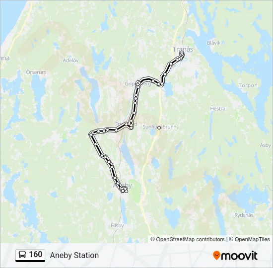 160 Bus Line Map