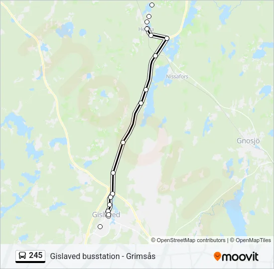 245 Bus Line Map
