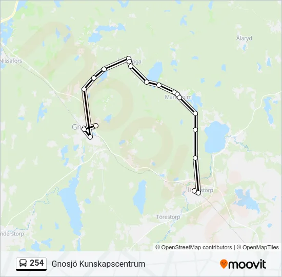 254 Bus Line Map