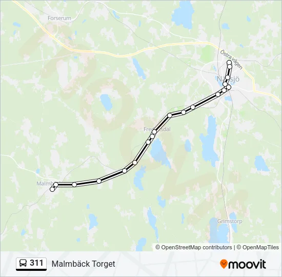 311 Bus Line Map
