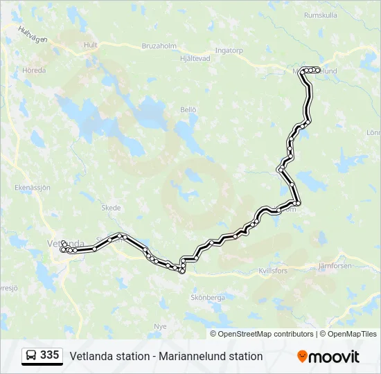 335 Bus Line Map