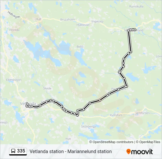 335 Bus Line Map