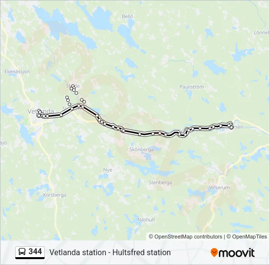 344 Bus Line Map