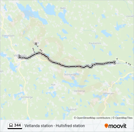 344 Bus Line Map