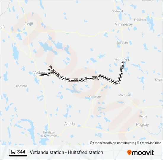 344 Bus Line Map