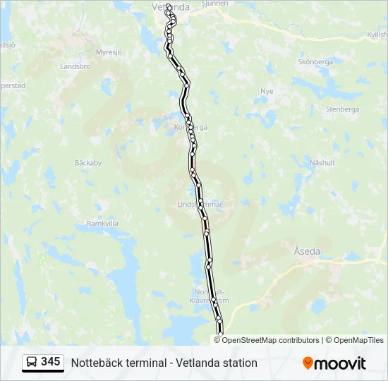 345 Bus Line Map