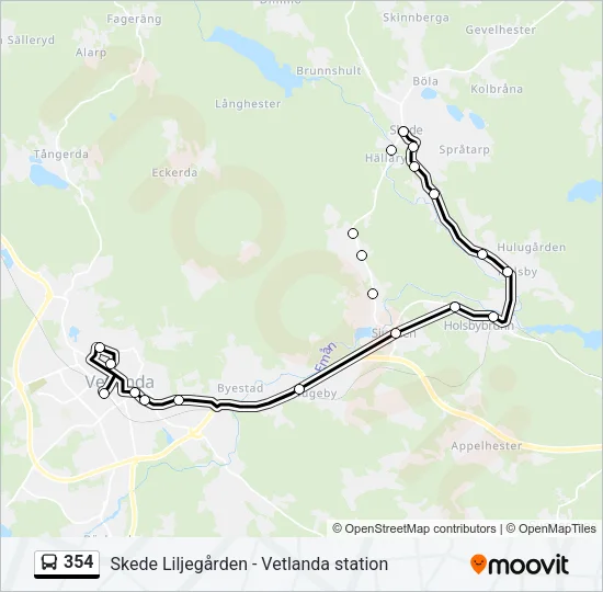 354 Bus Line Map