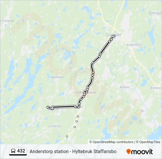 432 Bus Line Map