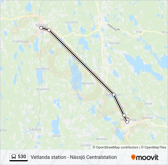 530 Bus Line Map