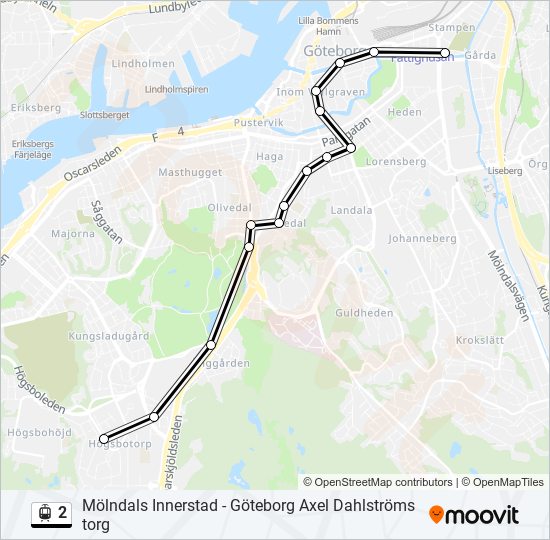 2 Route: Schedules, Stops & Maps - Göteborg Ullevi Norra (Updated)