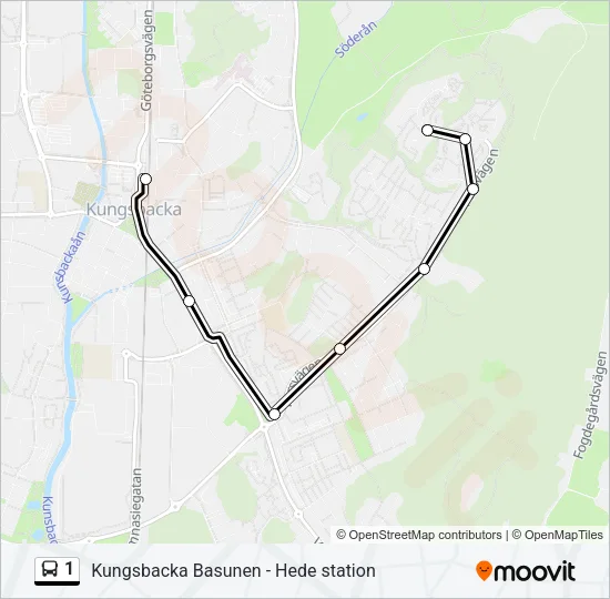 1 Bus Line Map