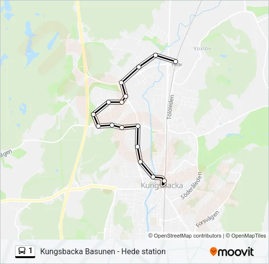 1 Bus Line Map