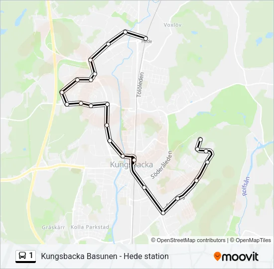 1 Bus Line Map
