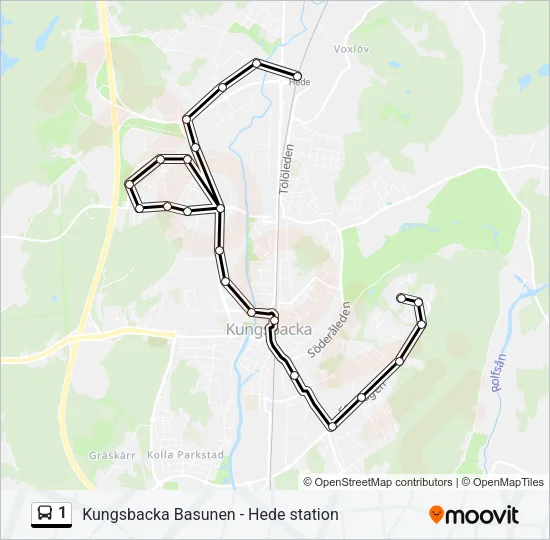 1 Bus Line Map