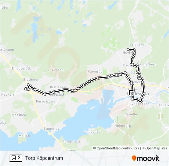 2 Bus Line Map