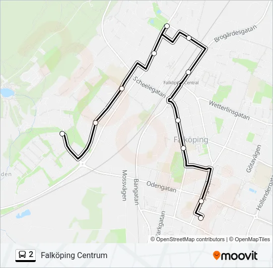 2 Bus Line Map
