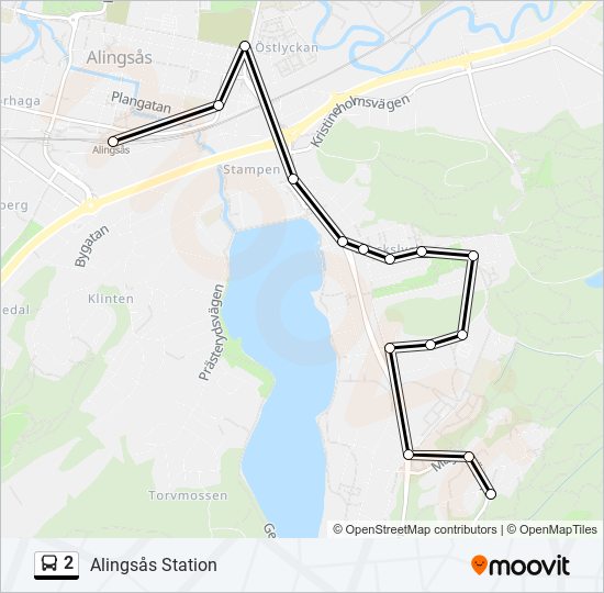 2 bus Line Map