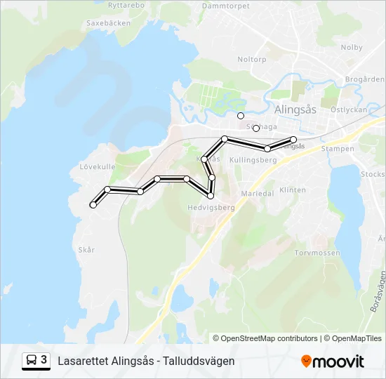 3 Bus Line Map
