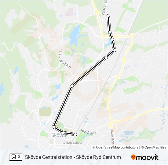 3 bus Line Map