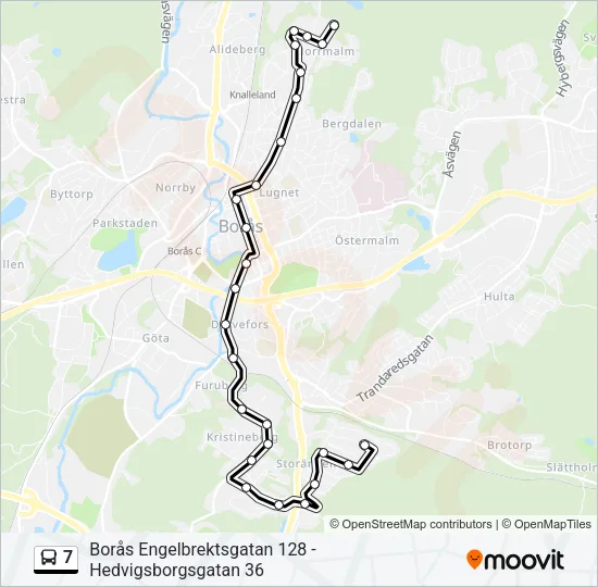 7 Bus Line Map
